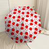 1pc Strawberry Heart Pattern Umbrella Design Automatic Opening and Closing Umbrella, High-quality Travel Umbrella,  C1128042