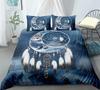 Bedclothes 2021 Indian Ann Wolf Bedding Kid Full Queen King Bed Bedlinen Bohemian Feathers Bedding Set Dreamcatcher Bedding Sets