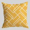 Geometric Pillowcase, Yellow and Gray Geometric Peach Skin Velvet Printed Pillow Cushion Cover, Sofa Car Backrest