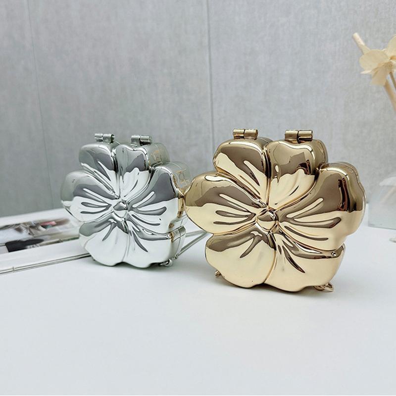 1Pc Mini Gold Silver Floral Acrylic Bag Evening Bag Purses And Handbag Shoulder Bags Party Wedding Clutch Purse