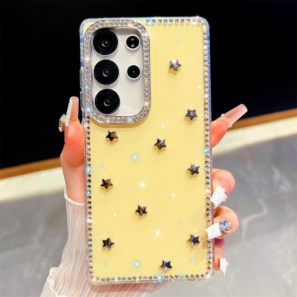 Handmade Sparkly Diamond Star IMD Phone Case, Compatible with Samsung S23 Ultra/S24/S25 & A07/A15/A16/A17/A26/A35/A36/A55/A56