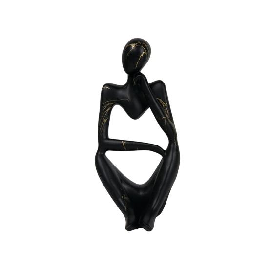 Denker-Ornament, abstrakte Graffiti-Denker-Statue, bunte Denker-Figur aus Kunstharz für die Raumdekoration