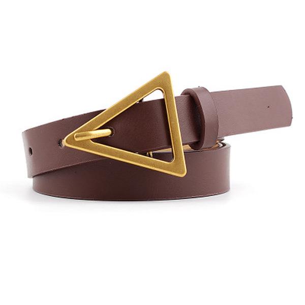 Women Triangle Belt Women Dress Belt Decoration Triangle Buckle Casual Jeans Slim Belt