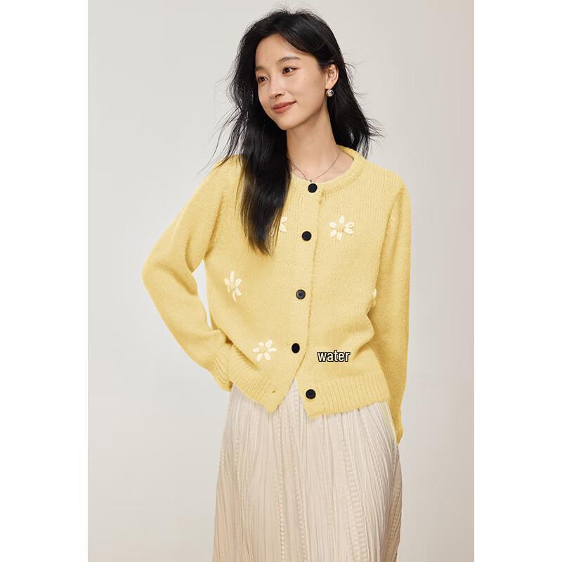 VICTORIA&VERA Women's Embroidered Wool Blend Knit Sweater