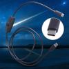 USB Type C Data Cable with Power Switch Button Male To Male Charging Extension Cord Wire for LED Light Fan Desk Lamp