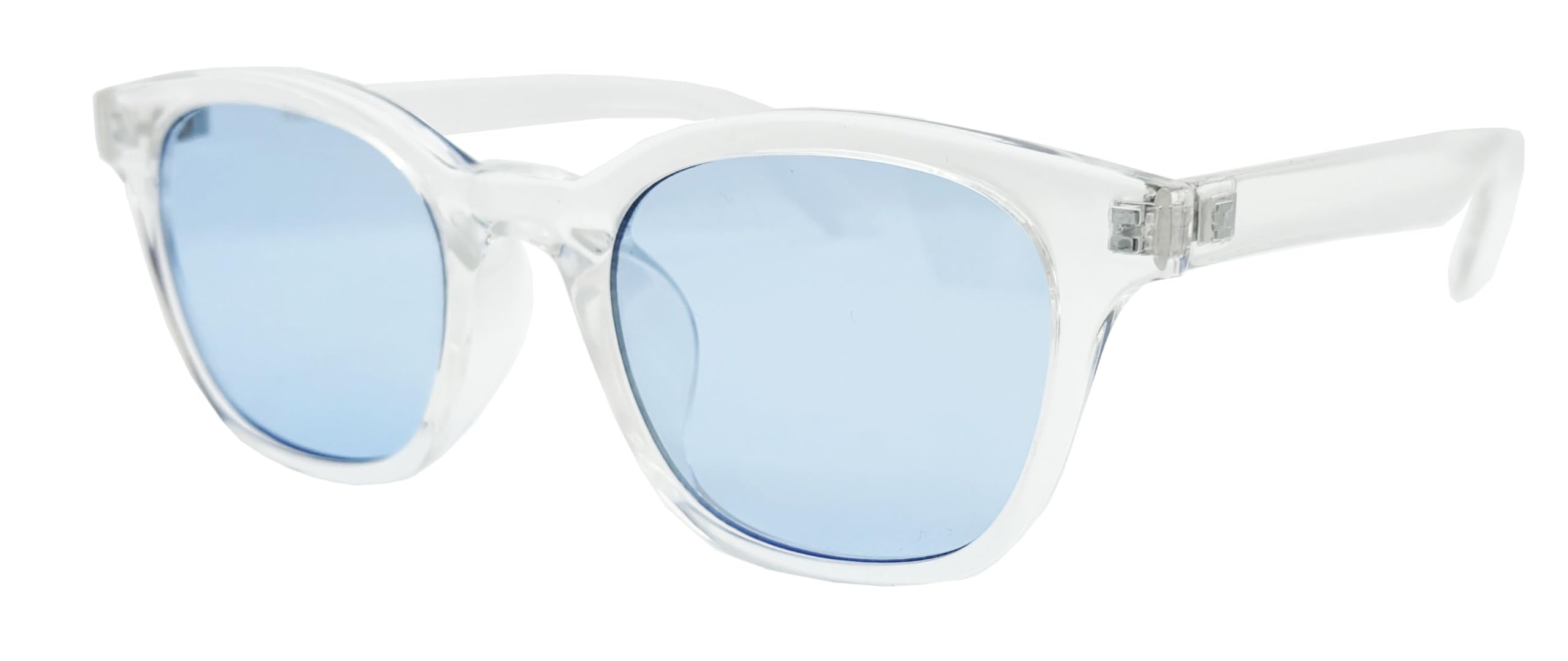 

FaceTrick az Label Wellington Square Blocks Over of UV Light Color Sunglasses, 99.9% Rays, Солнцезащитные очки, Прозрачный/Синий, AZ0101-93