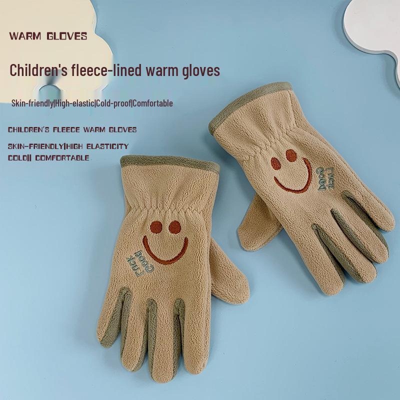 

Детские непродуваемые велосипедные перчатки, теплые с вельветовой подкладкой, для мальчиков и девочек - для осени/зимы Age 7-12