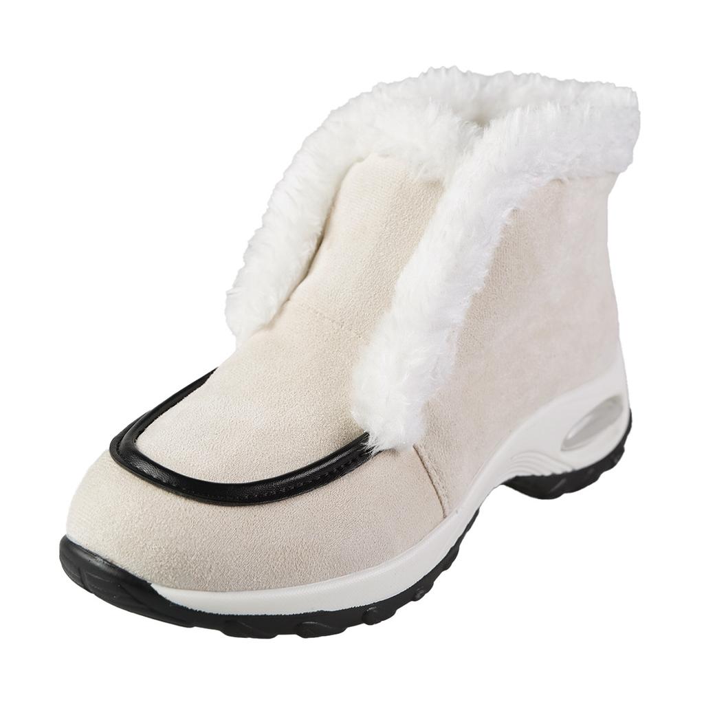 Large size snow boots for women, muffin thick-soled velvet to keep warm, women's cotton shoes for women