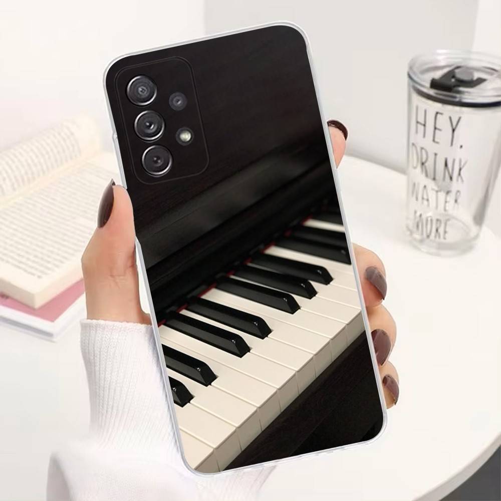 Piano Music Art For Samsung A51,30,71,S9,Ultra,Lite,S23,22,21,PIus,10,20,FE,Transparent, Silicone Case