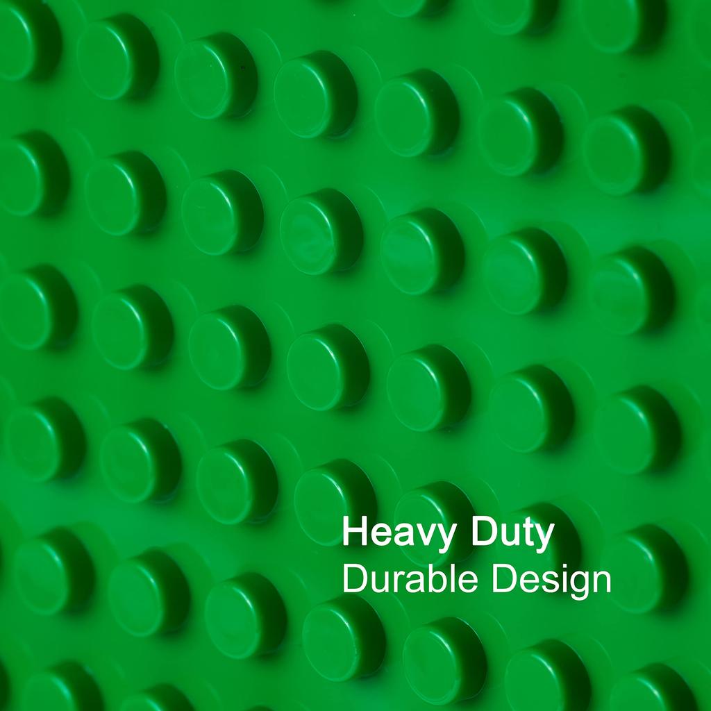 Large Building Block Base Plate (1x Green) Compatible with All Major Brands