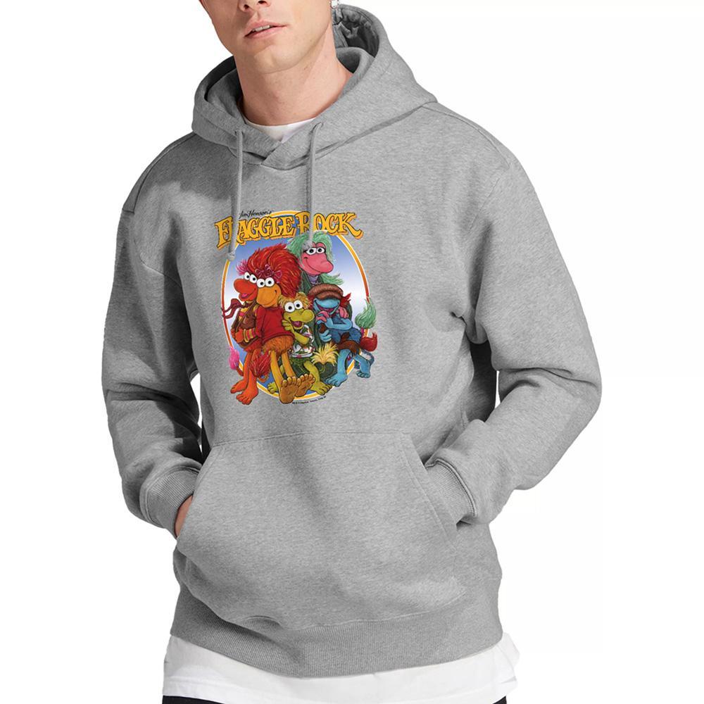 Fraggle Rock Unisex Adult Group Hug Heather Hoodie