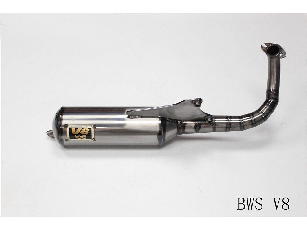 Taiwan V8JOG50JOG90 Street Racing Modified Exhaust Pipe – W004 Straight Row, 11 Sections