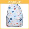 Cute Cartoon Bear Rocket Star Cloud Crown Print Student Backpack For School And Outings