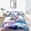 3D Animation Bishōjo Bedding Set, Curtilage Male Room Duvet Cover 2/3 Pieces, Anime Beautiful Woman DE135 * 200 Full Size Soft Home Decoration