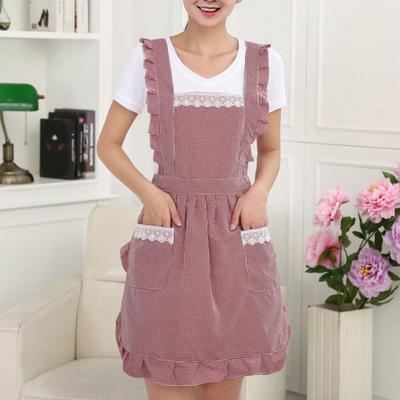 Yousheng Cooking Apron Sleeveless Shoulder Strap Double Layer Anti-oil Kitchen Women Cleaning Apron Daily Use