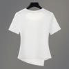 Tachi Women's Heart Cut-out Slim Fit Round Neck T-shirt