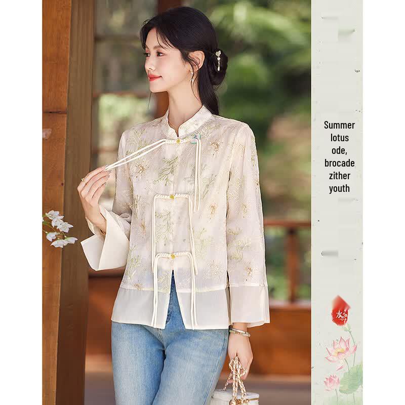Elegant Chinese Style Petite Women s Jacket L