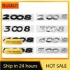Car Sticker 2025 Hot For Peugeot 2008 3008 4008 5008 3D ABS Silver Black Logo 2008 3008 4008 5008 Emblem Car Badge Trunk Decal S