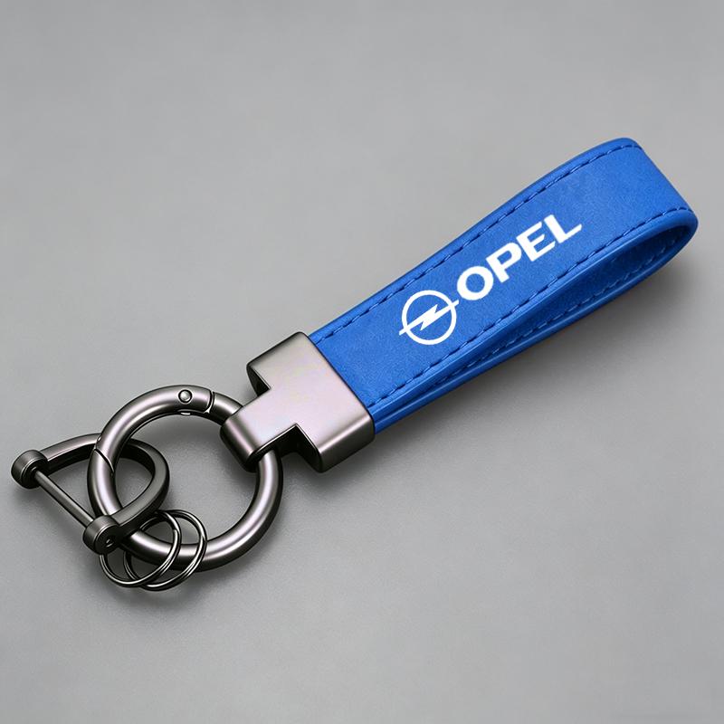 Logo Legierung Luxus Wildleder Leder Schlüsselanhänger Auto Schlüsselanhänger Für Opel Astra Grandland Corsa Mokka Frontera Insignia Zafira Vivaro Karl