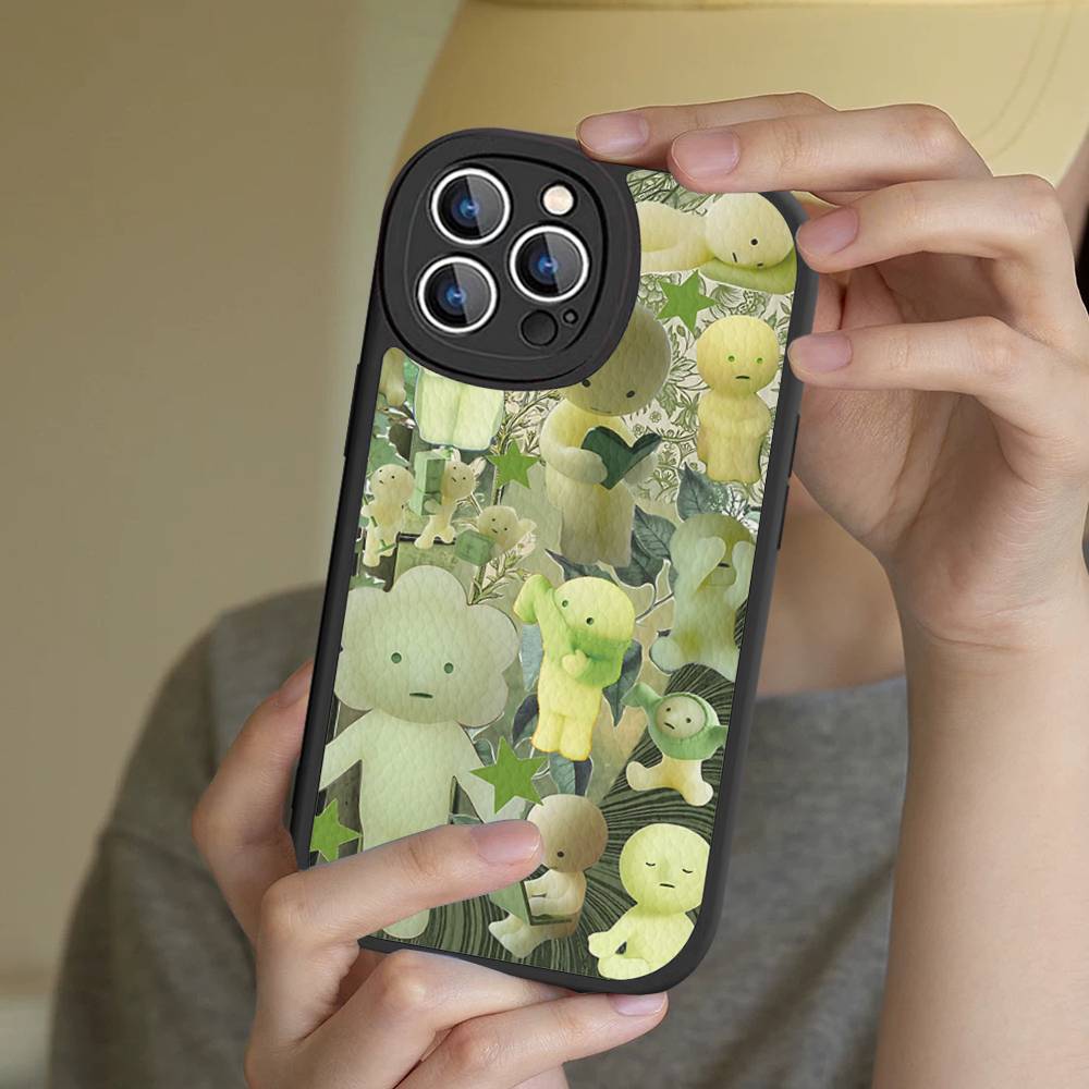 

Милый чехол S-Smiski для телефона iPhone 16 15 14 13 12 11 Pro Max Plus Кожаный противоударный чехол iPhone 16 pro