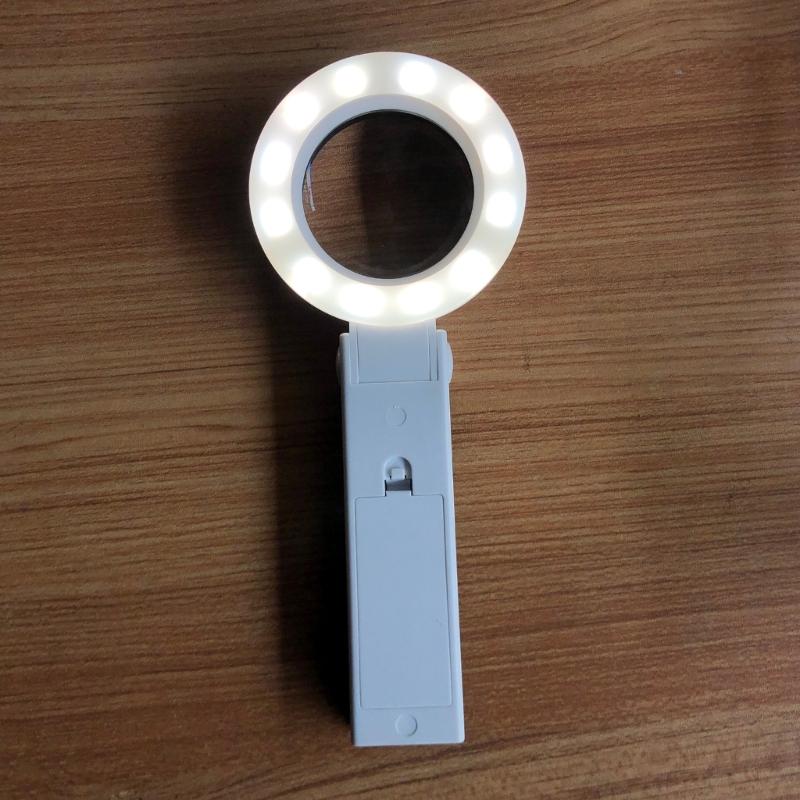 16X Magnifying Glass Magnifiers Eye Loupes 90° Bendable Illuminated Magnifying Lens for Reading Inspection Jewelry