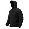Men's Polar Fleece Tactical Zipper Jacket Outdoor Hooded Warm Outwear Solid Color Basic Style Sports Jacketcoat Male Clothing