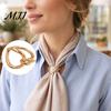 Inele versatile pentru eșarfă, Inel neregulat, Cataramă elegantă din mătase cu nod în formă de inimă, Suport pentru șal, Fixare pentru wrap, pentru guler de palton, curea, Accesoriu la modă