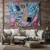 Bohemian Wall Tapestry Hippie Tapestry Aesthetic Room Decor Mandala Tapestry Psychedelic Wall Hanging Festival Decor Dorm Room D