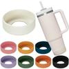 Silicone Bottom Cover for Stanley Tumblers, Slim Quencher 0.88L (30oz)/1.18L (40oz) Compatible, TYESO (Cream White, 30oz/40oz)