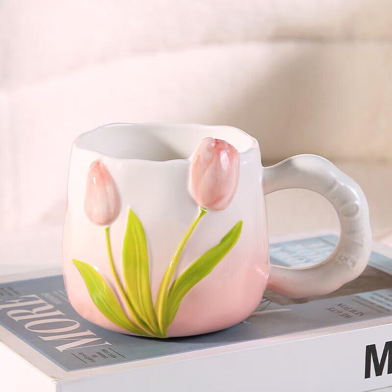 WEIMINGNUO Tulip Ceramic Mug