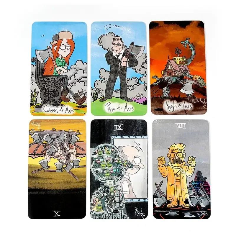 Mystery Tarot Cards A 78 Deck Gravity Falls Inspired 78 Card Deck English Version Witchy Beginner Board Games