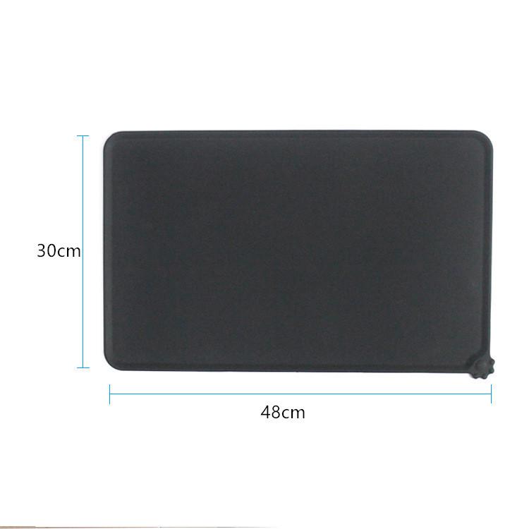 Large Non-Slip Silicone Pet Feeding Mat - Easy to Clean, Foldable, Waterproof Cat & Dog Paw Pad