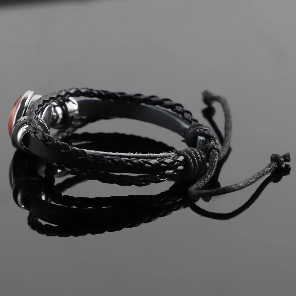 Freemasonry Vintage Leather Rope Bracelet Handmade Multilayer Braided Charm Jewelry Gift for Men Women