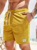 Pantaloncini Sportivi da Uomo in Velluto a Coste Monocolore con Lacci 2026