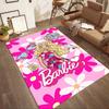 Barbie Glittery Pink World Square rugs are a great choice for living rooms, bedrooms, home décor, and as gifts.