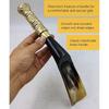 Handmade Long Shoe Horn Brass Handle Ease of Use Shoe Horn, Real Horn Made Multicolor