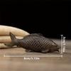 Retro Metall Karpfen Fisch Figur Miniatur Teetisch Haustier Kleine Verzierung Tier Feng Shui Handwerk Heimdekorationszubehör