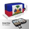 Haitian Flag Print Makeup Bag Cosmetic Bag for Women Large Capacity Make Up Organizer Portable Travel Toiletry Bags Accessories