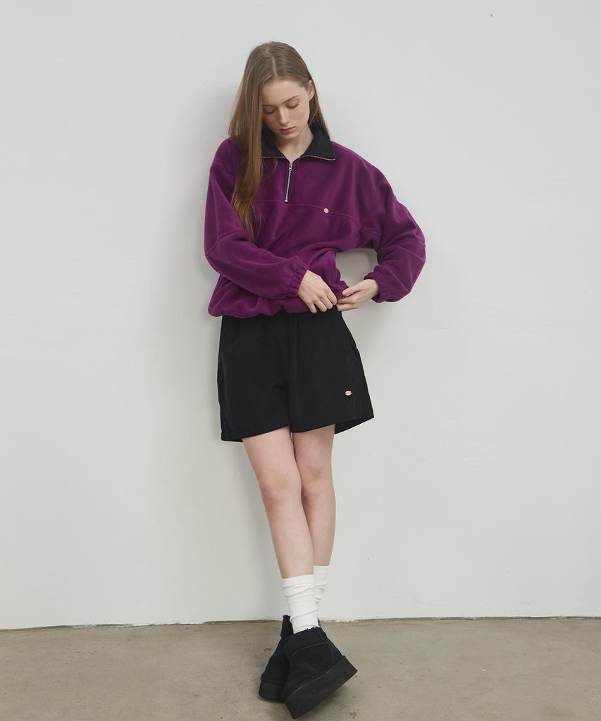 ANOETIC Banding Corduroy Shorts_Black