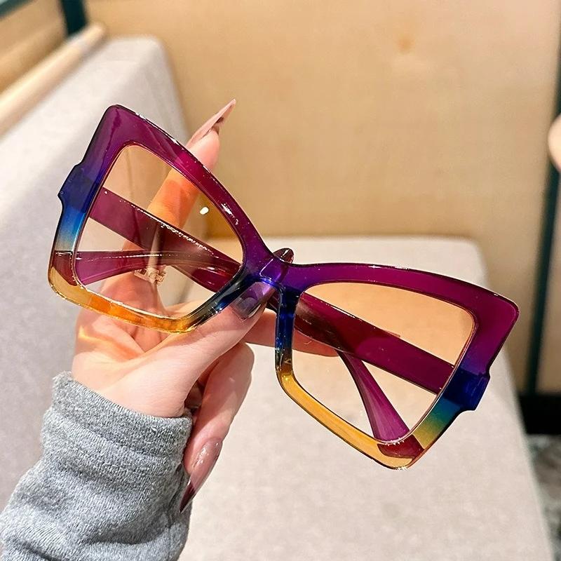 Butterfly Frame Women's Fashion Sunglasses Casual Cute Summer Bright Color Suitable for Travel Beach Accessories