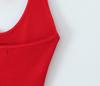 SAW American Style Red Spicy Girl Metal Strap Halter Waist-Cinching Bodycon Dress