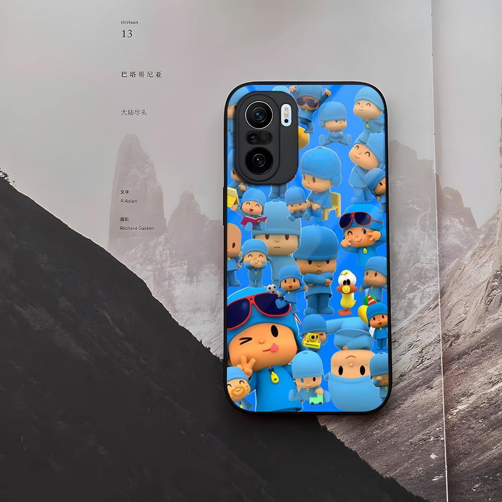 Cartoon P-Pocoyos Cute Phone Case Tempered Glass For Xiaomi 15 14 12 Lite Pro 13 11t Lite POCO M6 M5 X6 X5 X3 F5 F6 Pro Cover