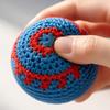 Handmade Knitted Bean Bags Set of 6 Durable Cotton Filled Toss Balls for Indoor Outdoor Games and Coordination Practice