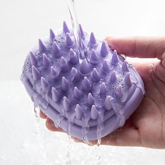 Shampoo Comb Soft Flexible Silicone Bristles Promotes Hair Growth Deep Cleansing Scalp Massage Brush Hair Care Tool