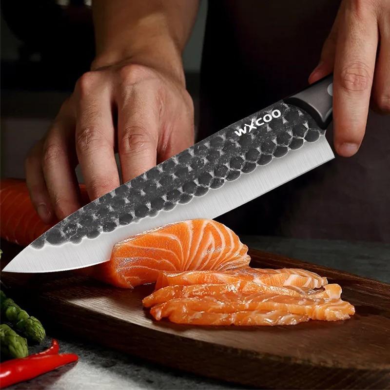 3PCS Stainless Steel Utility Knife Chef Knife Sashimi Knife Boning Knife Multipurpose Knife Kitchen Scissors