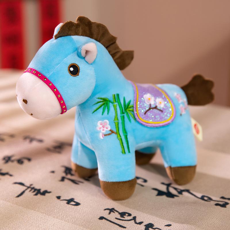1Pcs 12/20Cm Kawaii Lifelike Animal Simulation Stuffed Doll Bag Pendant Cute Mini Horse Keychian Plush Toy Diy Decoration