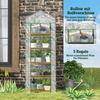 193cm Five Shelf Mini Greenhouse - White