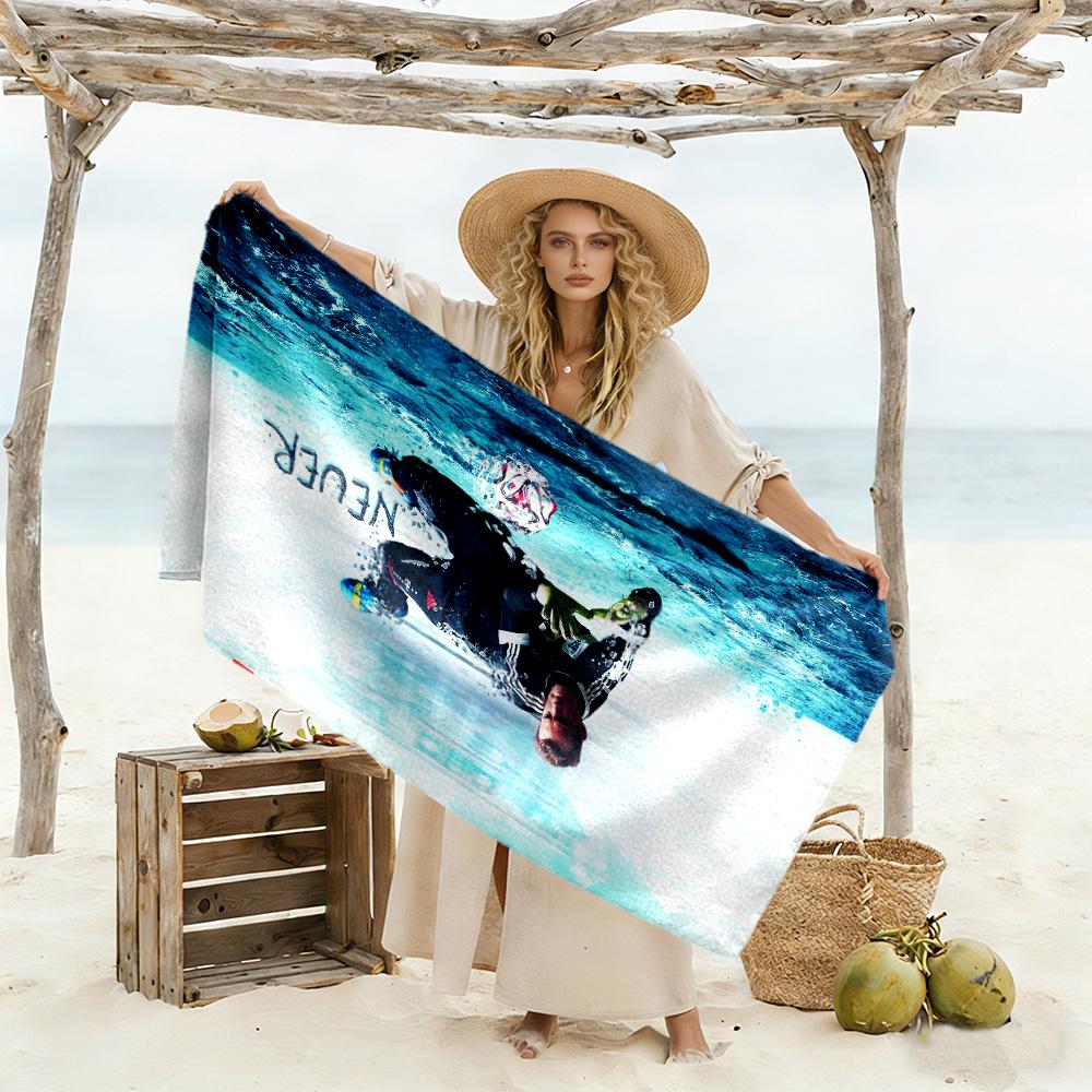 Goalkeeper Action Beach Towel Super Soft & Absorbent Comfortable Lightweight Perfect for Traveling Yoga Camping and Swimming