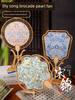 Song Dynasty Brocade Pearl Fan, Chinese-Style Round Fan, Brocade Weaving, Suzhou Embroidery, Traditional Culture, Handmade Materials, Team Building