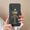 For OPPO F19 Pro+ F19S F9 F11 F15 F17 F5 F7 Case Cover Luxury Fashion Phone Bags Protective Matte Liquid Soft Silicone Crown Letters For OPPO Bumper